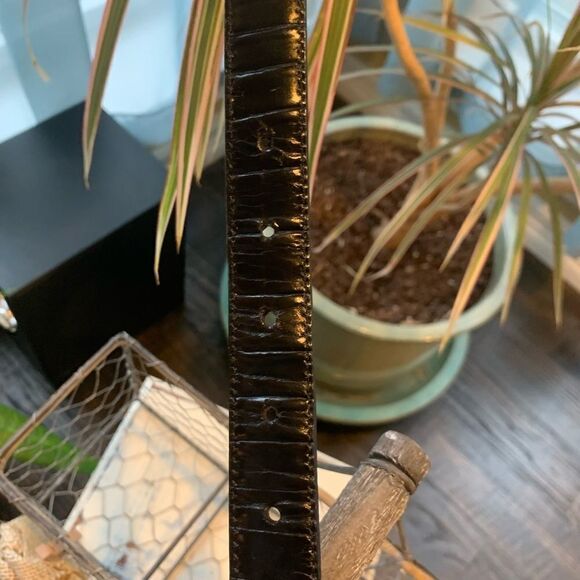 Brighton reversible Brown black crocodile print belt size 32 - Picture 4 of 5